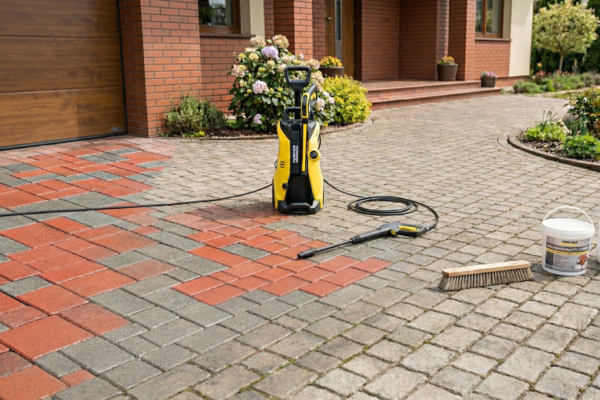 mycie kostki po zimie